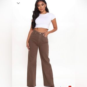 Good Time High Waist Wide Leg Jean-Fashion Nova